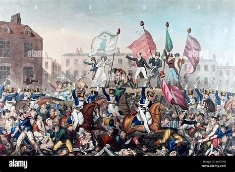 De Peterloo Massacre: Een Massale Vergadering Voor Politieke Hervorming En De Groeiende Onrust In Industriële Manchester